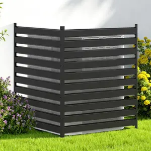 42" H x 38" W (2 Panels) Air Conditioner Fence Screen, Outdoor  Screen Panels, Decorative Garden Fences for Hiding AC Units & Trash Cans, Patio Balcony Garden Decor