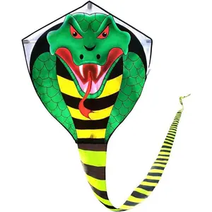 Large Cobra Kite for Adults Kids Boys with Super Long Tail, Extra Easy to Fly, Best Huge Kites for The Beach/Party/Field/Park, It Will Dominate The Sky!