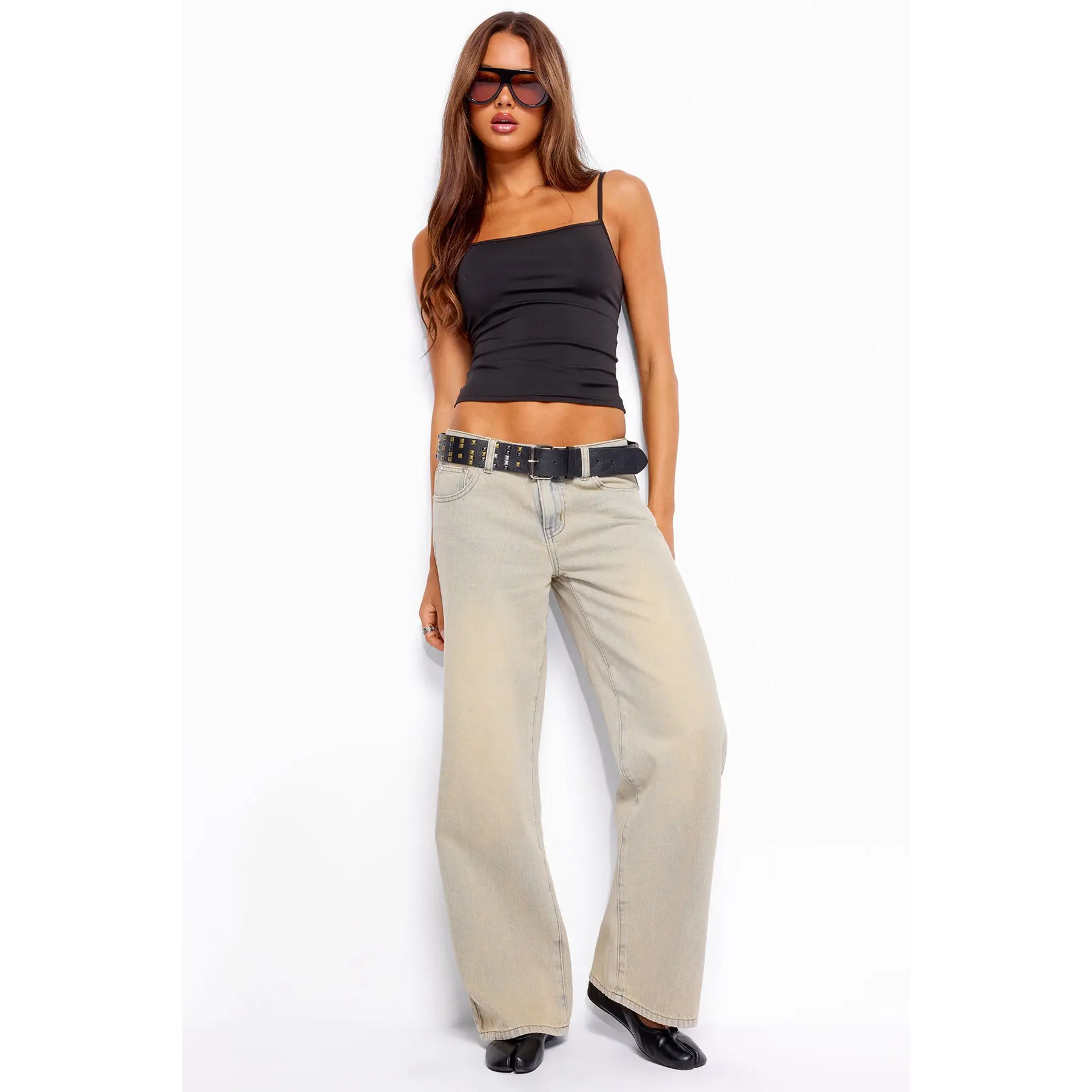 Raelynn Washed Low Rise Baggy Jeans