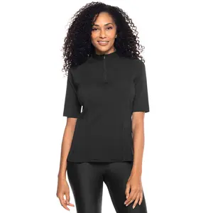 Women's Short Sleeve Rash Guard | Black