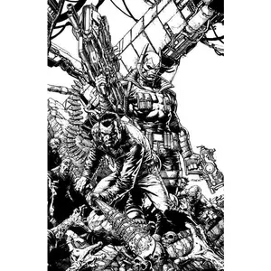 WALKING DEAD DELUXE #124 CVR E DAVID FINCH YOUNGBLOOD TEAM UP B&W VIRGIN VAR (MR)