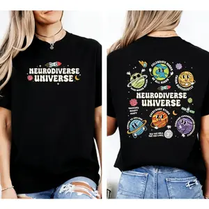 Autism Awareness Comfort Colors T-shirt, Neurodiverse Universe T-shirt, Sped Teacher Shirt, Space Neurodiversity T-shirt, Special Education Shirt