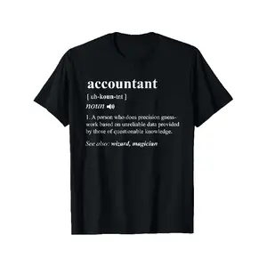 Funny Accountant Definition Noun TShirt Humorous CPA Gift for Accounting Majors, Black with White Text, Regular Fit Short Sleeve Casual Tee, Machine Washable Novelty Apparel, Office Humor, Witty Text Design, Durable Print, Graphic Tee, Finance Professiona