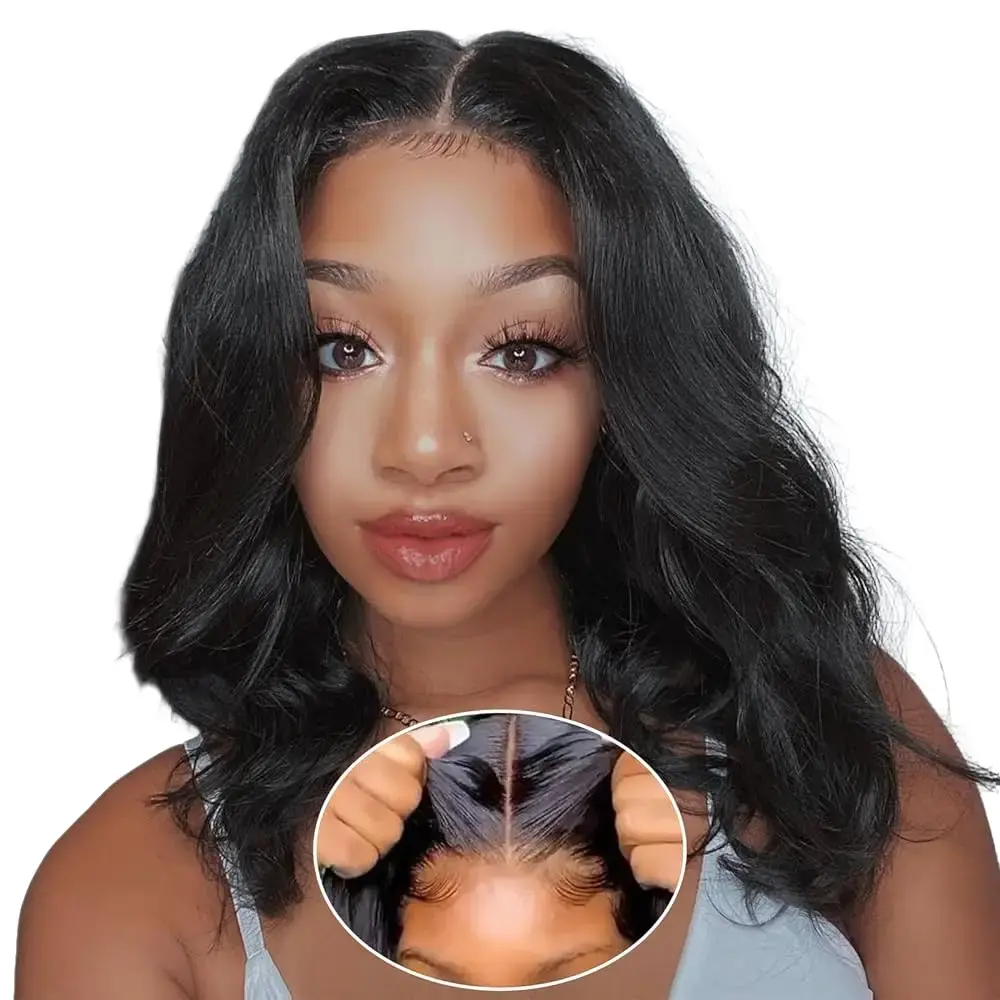 SuperNova Gorgeous Body Wave 7*4 Lace Closure Bob Ready Go Wig #SummerVibes