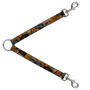 Dog Leash Splitter - Cali License Plates Stacked Vintage