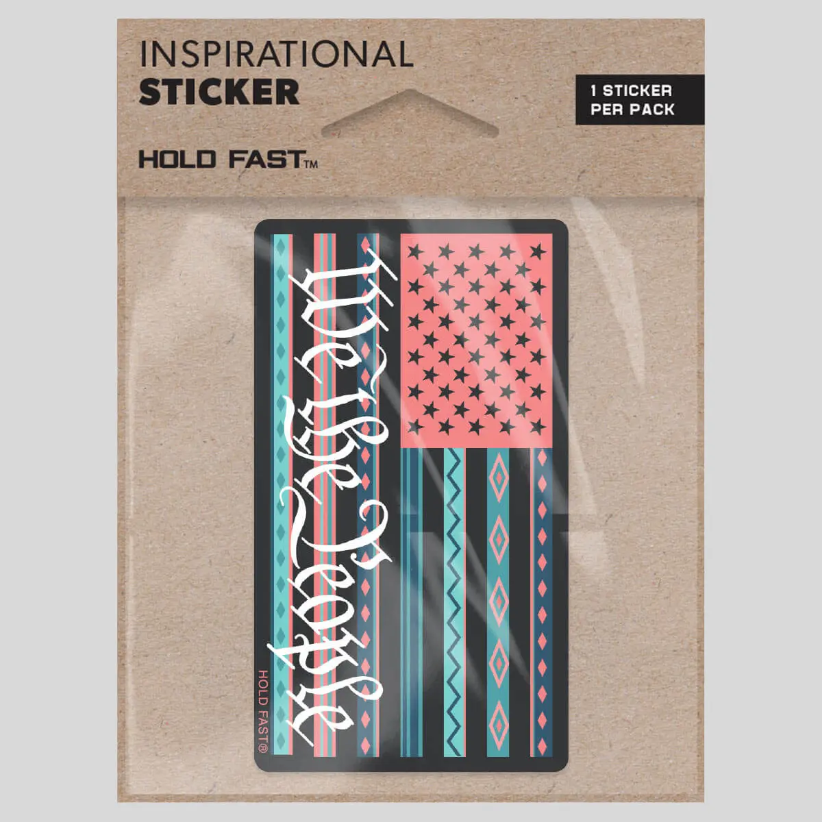 HOLD FAST We The People Serape Collectible Sticker, 1 Sticker, 3.5" x 2.5", Water Resistant, for Scrapbooking DIY Decorating (Toys & Hobbies)