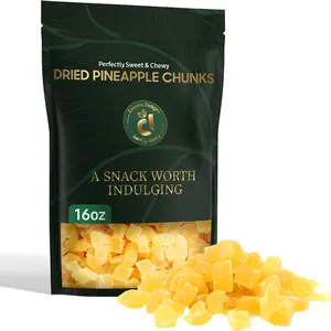 Cravers Delight – Chewy Dried Pineapple Chunks | Sweetened • Tropical Flavor • Premium Resealable Pouch