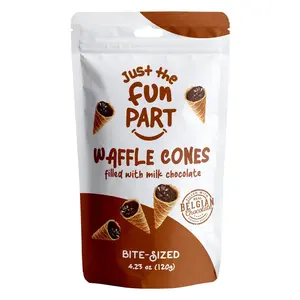 Just the Fun Part Waffle Cones filled with Milk Chocolate Snack Dessert