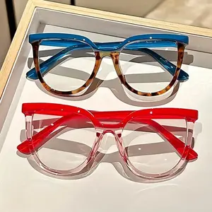 Women's Vintage-Inspired Cat Eye Blue Light Glasses – Gradient Lens Lightweight Everyday Eyewear