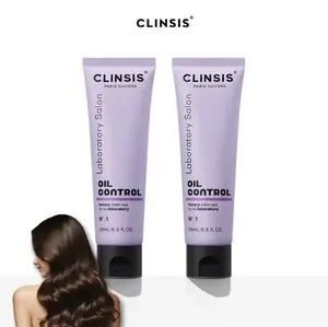 CLINSIS N°1 Oil Control Anti-Dandruff Volumizing Shampoo 2-Pack, Gentle Amino Acid Scalp Cleanser with 5 Plant Extracts for Oily Itchy Flaky Scalp, Reduces Dandruff & Grease, Long Lasting Fresh Fluffy High Crown Hair, Non-Drying Travel Size Twin Pack