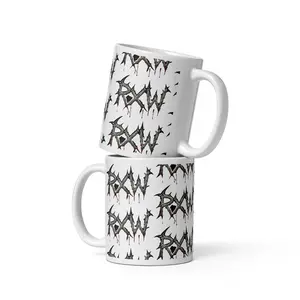 White glossy mug