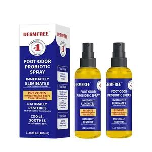 Foot and Shoe Odor Eliminator Spray 3.38 fl oz (100mL) - Herbal Formula with Probiotics, Powerful Deodorizer, Odor-Free Confidence Daily Gentle