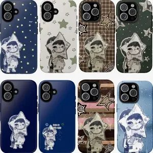 Cute Star Boy Phone Case - Hirono Aesthetic Phone Cover, Compatible with iPhone X, 11, 12, 13, 14, 15, 16, 17 & more