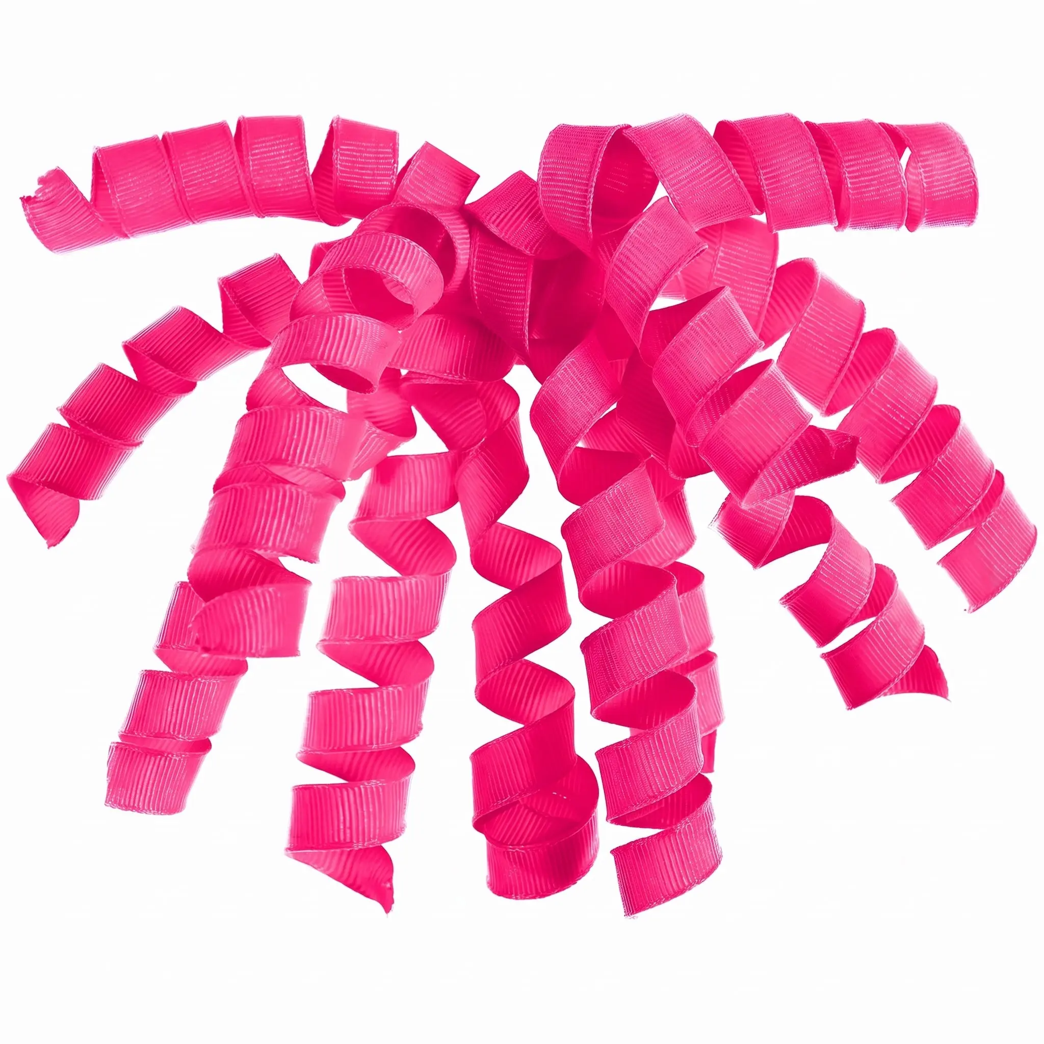 Neon Pink Grosgrain Curly Gift Bow