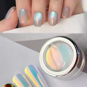 Aurora Color Changing Nail Powder, Neon DIY Nail Art Decor, Optical Illusion Nail Powder, 0.3g Piece, Manicure Supplies