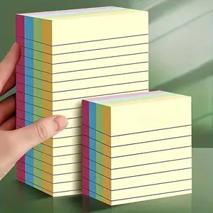 1pc Post-it Notes with Horizontal Sticky Notes, Colorful Portable Memo Pads for Office, Home, School, Office Supplies, Easy To Apply Notepad with Adhesive Backing