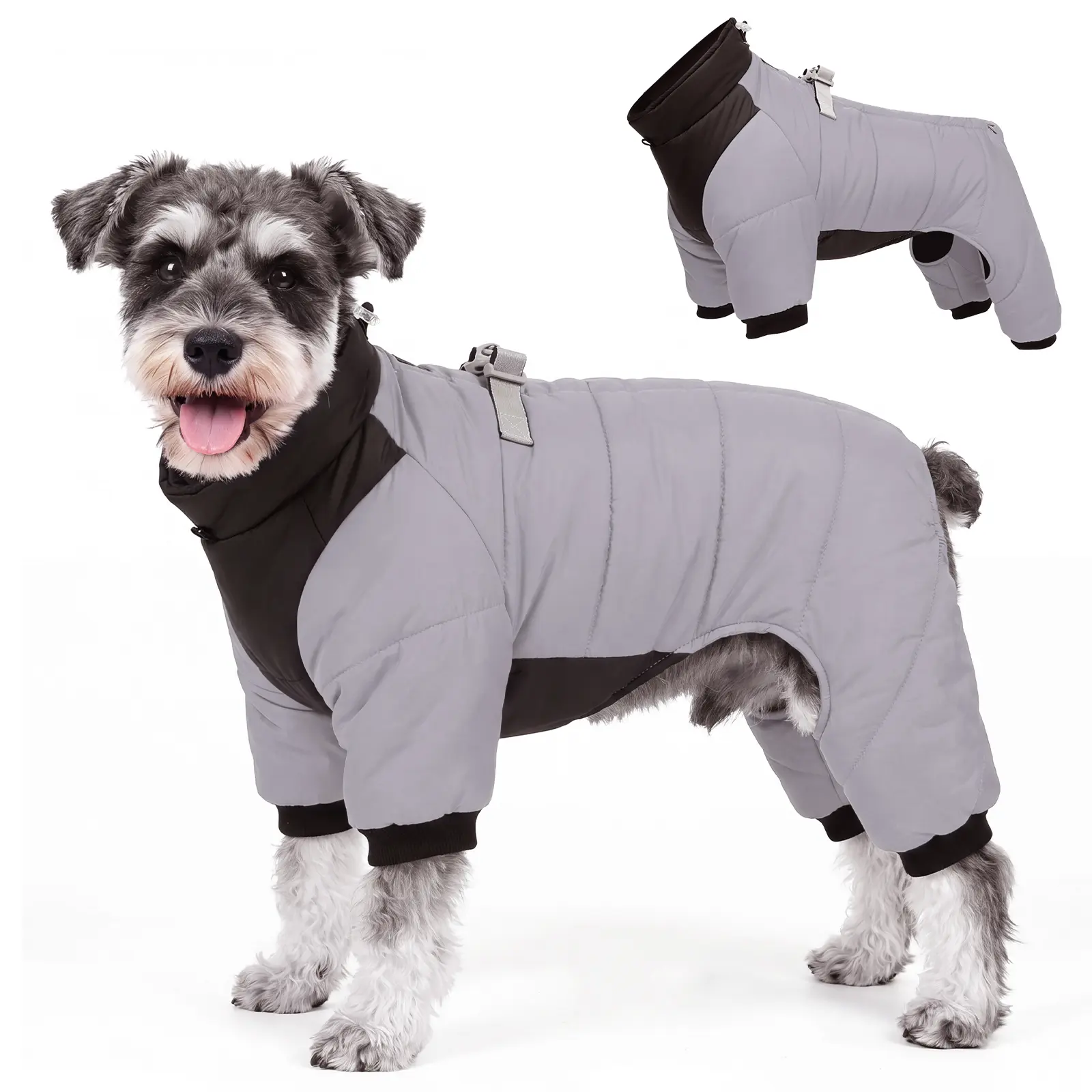 Dog Coat Waterproof Dog Jacket Fullbody Dogs Winter Coat Snowsuit Warm Dog Coats for Small Medium Large Dogs Suit with Legs, Dog Cold Weather Coats, Full Body Dog Coat Windproof Dog Coat