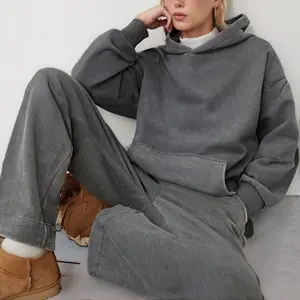 MALL LADY Men & Women Oversized Hoodie Set | 2 Piece Tracksuit Jogger Outfit, Casual Streetwear, Lightweight No Velvet