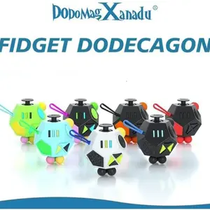 A 12-sided fidgeting toy cube, a stress-relieving and anti-anxiety toy, a portable travel Christmas stocking, a gift for children and adults
