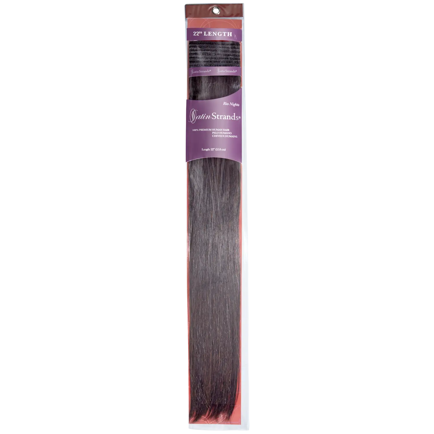 Satin Strands 22 Inch Human Hair Extensions, 110g, For Use with Bonding, Weaving or Snap Clips, Lightweight