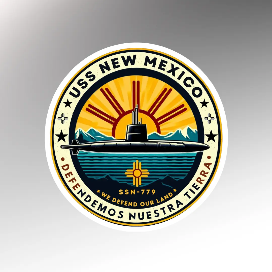 USS New Mexico Submarine Sticker | Kiss-Cut Naval Patch Decal