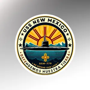 USS New Mexico Submarine Sticker | Kiss-Cut Naval Patch Decal