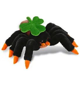 PLUSH SHAMROCK - SUPER-SOFT PLUSH - WILD TARANTULA SPIDER 7"