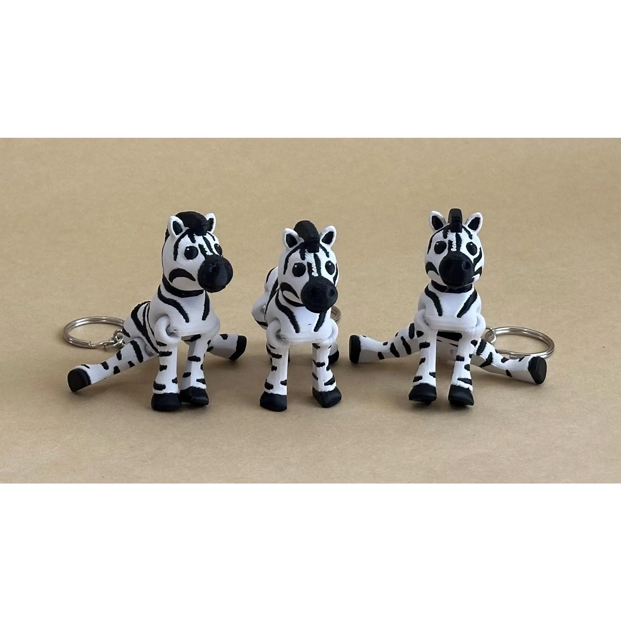 Zany Zebra - Articulated Flexi Keychain