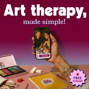 Palette Art Therapy Kit Guided Drawing Set for Stress Relief 20-Piece Pencil Set Free 1-Year App Daily Dose of Creativity Premium Sketchbook Included