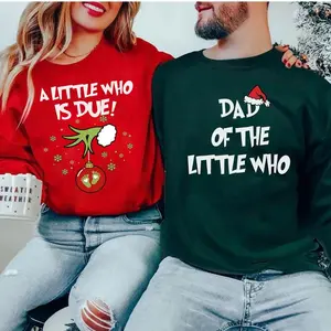 Made in USA Christmas Pregnancy Sweatshirt, 100% Cotton Mommy To Be Sweatshirt, New Dad Sweatshirt, Christmas pregnancy reveal sweatshirt, holiday maternity sweatshirt, festive pregnant reveal outfit perfect for...