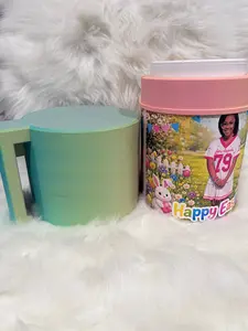 Personalized Push Pop Easter Basket with Photo – Custom Pastel Easter Keepsake Bucket for Kids