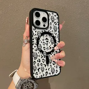 Trendy Magnetic Case for iPhone11/12/13/14/15/16/17/promax Halloween Ghost Pattern MagSafe Ready, Ultra Thin & Shockproof | Cute Pick for Girls
