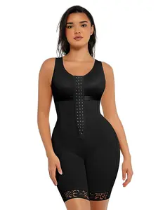 Full Faja Colombiana Stage 2 post surigical adjustable Shapewear comfort corset Basic  lace trim underwear plus size corset womens, Minimalist for Post-Surgical Recovery  waist trainers workout  front hook butt lifting short bodysuit tummy control wear