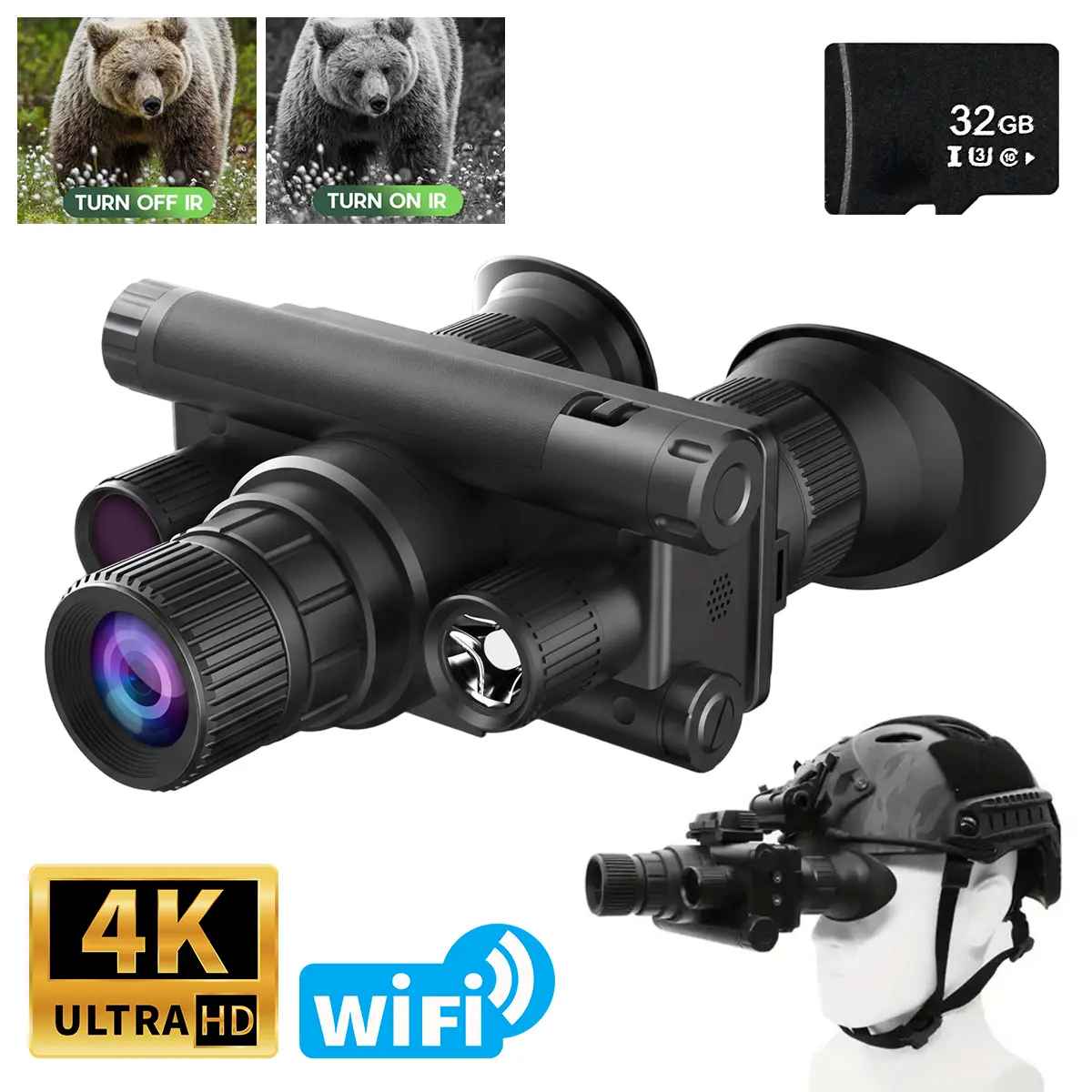 4K Night Vision Digital Monocular Scope - 40MP, 5X Optical-8X Digital Zoom, IP65 Waterproof, -20~60°C Hunt Gear Accessories, Cool Gadgets for Adults, Gifts for Adults for Hunting Exploration