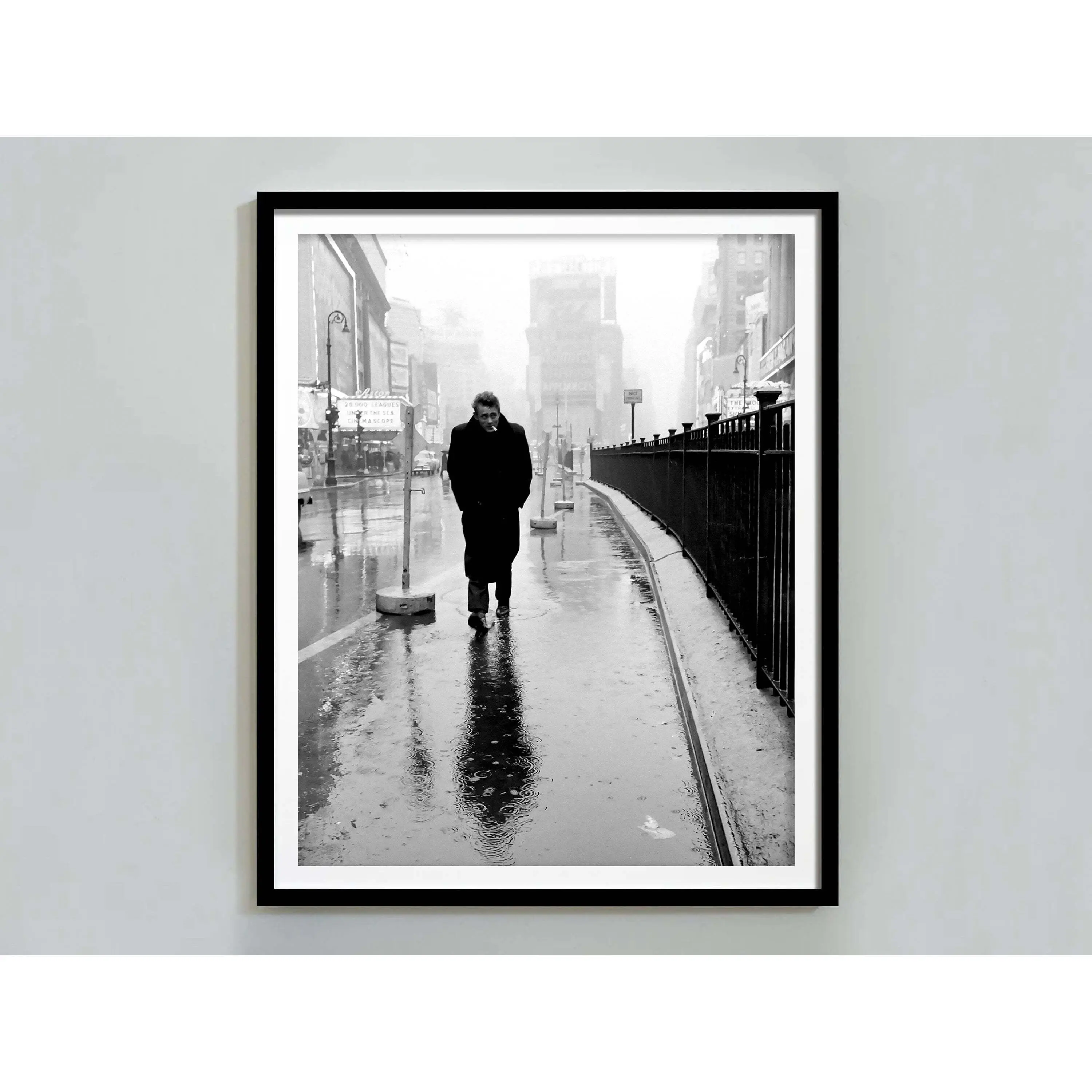 James Dean Smoking in Paris Print, Black and White, James Dean Poster, Vintage Photography, Wall Art, Old Hollywood Decor POSTER