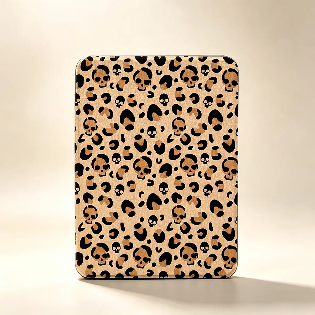 Retro Spooky & Leopard Print PU Leather Protection Case for 6.0"/6.8"/7.0" Kindle Paperwhite 11th-12th Gen, 2022-2024 E-Reader Tablets, Durable Protective Cover with Auto Sleep/Wake, Summer Gift for Girl Book Lovers, Accessories, Auto Wake/Sleep