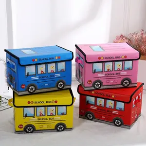 Cartoon Storage Box, Foldable Organizer Container, Learning Supplies Storage, Foldable Storage Box, Convenient and Space-Saving, Collapsible Storage Box