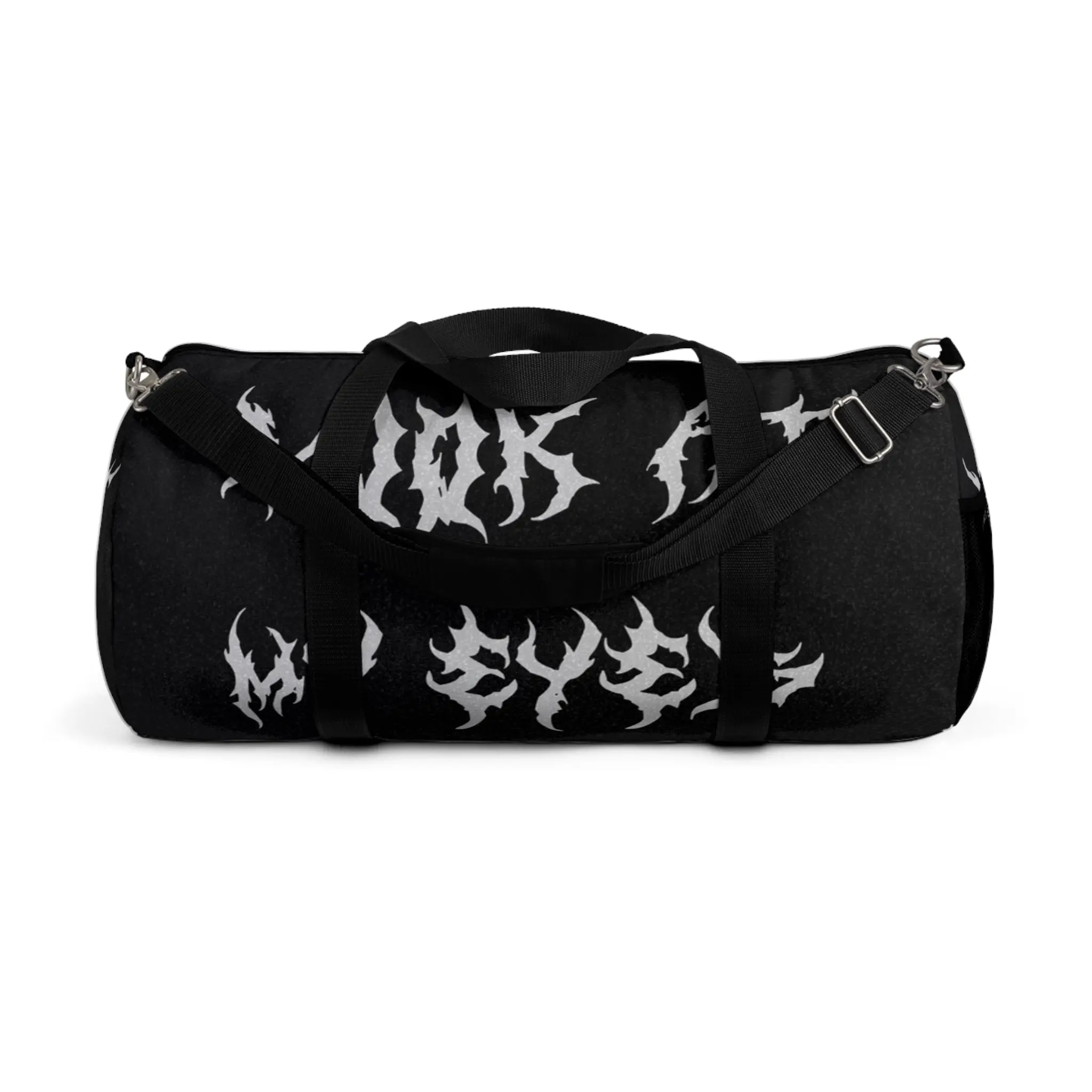 LOOK AT MY EYES GOTHIC DUFFEL BAG – ‘LOCK-IN 🔒’ GYM MOTIVATION, TRAVEL FLEX, SPORTY FASHION ESSENTIAL