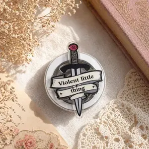 Violent Little Thing Dagger MagSafe Phone Grip: Gothic Tattoo Style Alt Girl Magnetic Phone Holder, Edgy Dark Aesthetic Gift, Kindle Holder