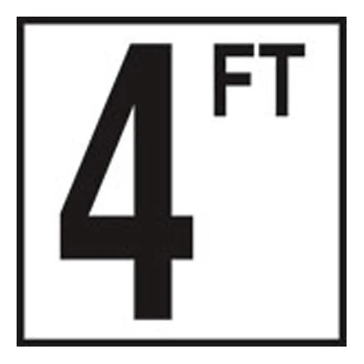 212 MAIN 4 FT Pool Depth Marker, 6x6 Inch Ceramic Inlaid Tile, Non-Skid Surface, Durable & Easy Setup Pool Accessory, Accessories, Aquatic Fitness