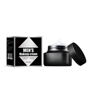 Men's Makeup Cream, Makeup Cream NaturalCover Concealer & Tinted Moisturizer InvisibleBlemish Blurring Face Cream For Men EvensSkin Tone Hides Acne Scars Dark Spots NoMakeup Look Daily Oil Control Face Base BestGift From Girlfriend Wife