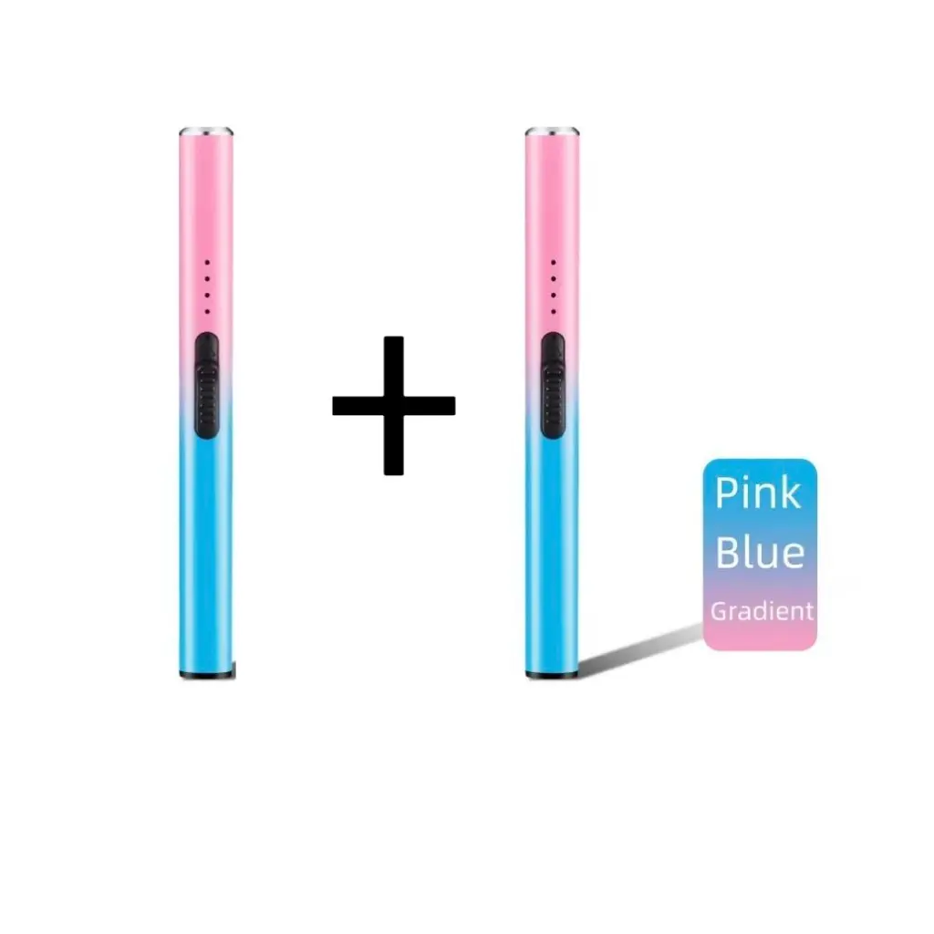 2-Pack Rechargeable Metal Lighter Accessories - USB Port, Battery Level Indicator, Lightweight Portable, Unisex Home Supplies - Versatile Gift Option for Camping, Kitchen Use