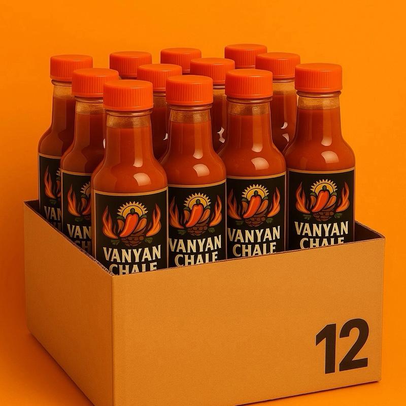 Vanyan Chale Pake 12 Hot Sauce Pepper - 12 Bottles of Spicy Flavor for Your Meals