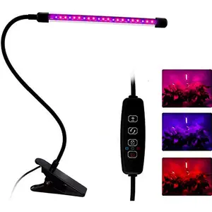 LED Grow Lights for Indoor  20 LED,  Growing Lights Full  Auto  Off with 3/9/12H Timer, 9 Dimmable Lightness Clip- Desk Grow Lamp Bulb