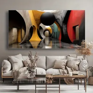 Canvas wall painting abstract corridor modern abstract painting with frame, painting living room bedroom office, home decoration high quality canvas print