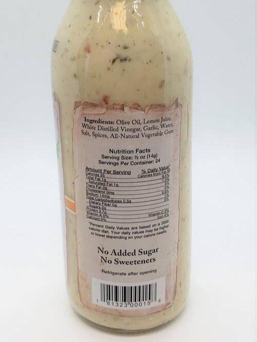 Garlic Lemon Salad Dressing and Marinade 12oz Dip Sauce