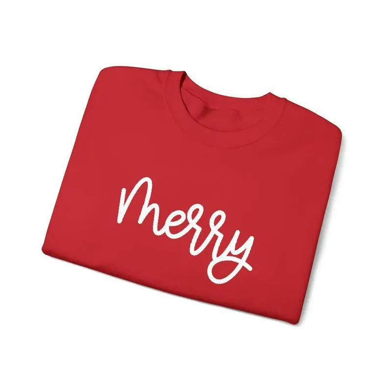 MerryEmbroideredChristmasSweatshirt,HolidayCrewneckSweatshirt,XmasSweater MerryEmbroideredChristmasSweatshirt,HolidayCrewneckSweatshirt,XmasSweater