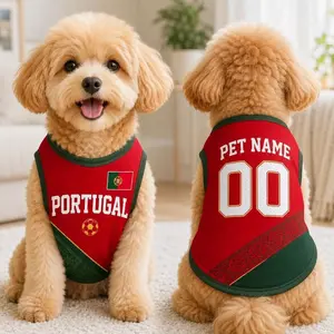 Personalized Portugal Pet Soccer Jersey, Custom Dog Football Shirt, Cat Sports Jersey, Portugal Pet Outfit, Fan Gift