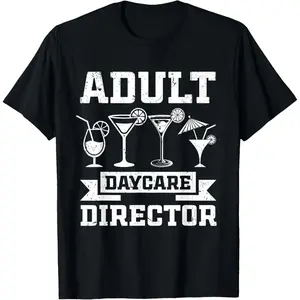 Cotton Graphic Tees Streetwear Gifts  Adult Daycare Director Bartenders Bar Funny Bartender T-Shirt