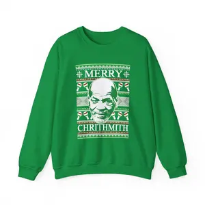 Mike Tyson Merry Chrithmath Sweatshirt, Funny Christmas Jumper, Holiday Crewneck Sweater, Unisex Xmas Pullover, Boxing Fan Gift